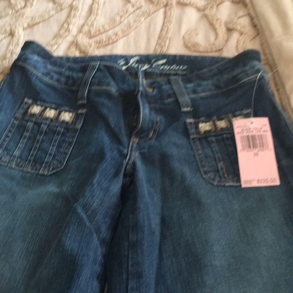NWT juicy couture super wide leg fitted jeans.